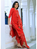 Blush Red Embroidery Suit Set