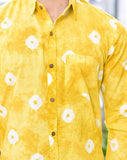 Mustard Bandhani Cotton Shirt