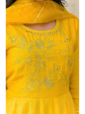 Marigold Yellow Embroidered Anarkali Set