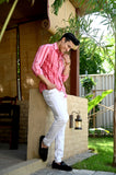 Pink Hand dyed Shibhori Cotton Shirt