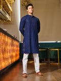 Heavy Embroidery Sequins Blue Kurta