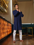 Heavy Embroidery Sequins Blue Kurta