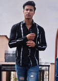 Black Hand Dyed Couple Set ( 1 Shirt, 1 Shirt)