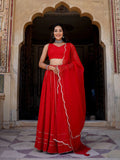 Red Sequined Party wear Couple Set ( 1 Lehenga Sets , 1 Kurta)