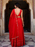 Red Sequined Party wear Couple Set ( 1 Lehenga Sets , 1 Kurta)