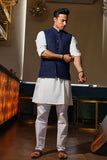 Blue Sequined Party wear Couple Set ( 1 Kurta Sets , 1 Jacket)