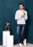 White Cotton Self design Kurta