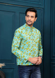 Cotton Green Floral Printed Kurta