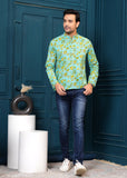 Cotton Green Floral Printed Kurta