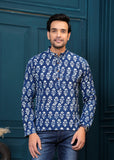 Cotton Blue Printed Kurta