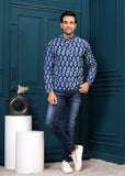 Cotton Blue Printed Kurta