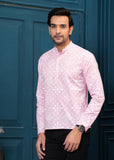 Cotton Pink Printed Kurta