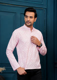 Cotton Pink Printed Kurta