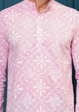 Cotton Pink Printed Kurta