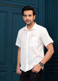 Cotton Self Design Casual Shirt