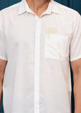 Cotton Self Design Casual Shirt