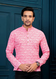 Cotton Pink Ethnic Print Kurta