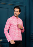 Cotton Pink Ethnic Print Kurta