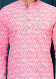 Cotton Pink Ethnic Print Kurta