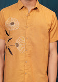 Musterd Embroiderd Cotton Shirt