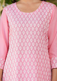 Hatheli's Women's Embroiderd Pink Kurta