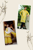Yellow Leheriya Party wear Couple Set ( 1 Kurta Sets , 1 Kurta)