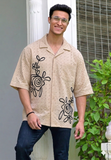 Desert Bloom Embroidered Resort Shirt