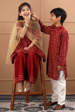 Girls Hand Block Sustainable Sharara Set