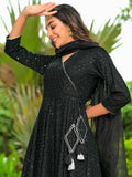 Bold & Beautiful Black Anarkali Suit Set