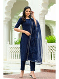 Sapphire Heavy Embroidered Suit Set