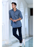 Cotton Stripes Short Kurta