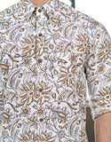 Floral Hand Block Cotton Shirt