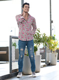 Pink Floral Hand Block Shirt