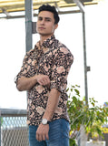 Black Floral Hand Block Shirt