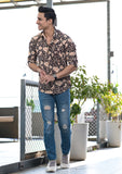 Black Floral Hand Block Shirt