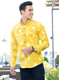 Mustard Bandhani Cotton Shirt