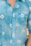 Light Blue Bandhani Cotton Shirt