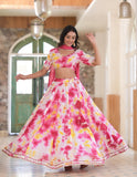 Classic Tie Dye Hand Crafted Lehenga Choli Dupatta Set