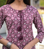 Printed Cotton Lurex Kurta Palazzo Dupatta Set