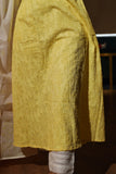 Yellow Cotton Dobby Kurta With Palazzo & Dupatta Set