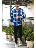 Indigo Clamp Dyeing Cotton Shirt