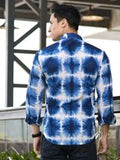 Indigo Clamp Dyeing Cotton Shirt