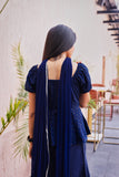 Sapphire Peplum Top and Palazzo Dupatta Set