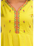 Aesthetic Yellow Embroidery Kurta Suit Set