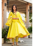 Aesthetic Yellow Embroidery Kurta Suit Set