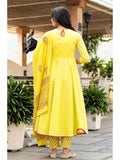 Aesthetic Yellow Embroidery Kurta Suit Set