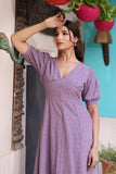 Sassy Lilac Cotton Dress