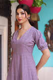 Sassy Lilac Cotton Dress