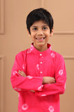 Boys Pink Bandhani Cotton Sustainable Kurta