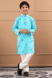 Boys Hand Block Cotton Dobby Sustainable Kurta